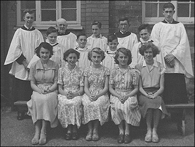 Choir in 1952 at the rear of the Mission Room