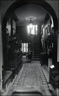 The Rectory entrance hall and staircase.