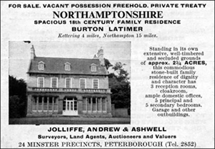 A 1967 'Country Life' advertisement for the sale of the Rectory.