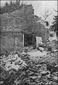 The Rectory reduced to a site of rubble.