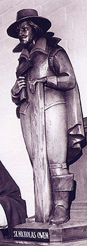 Wooden statue of St Nicholas Owen