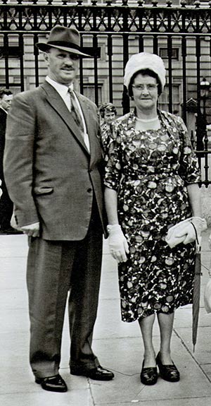 PC George Ward and Mrs Ward at Buckingham Palace 1978 