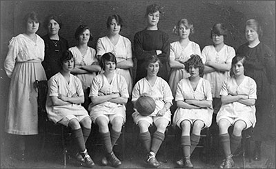 Photograph showing Coles Boot Ladies Football Team