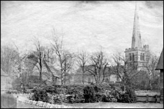 Burton Latimer Church and School in the 1880s
