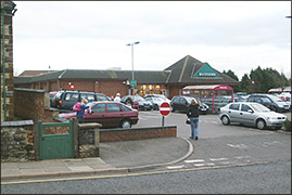 Budgens Supermarket now occupies the old farm and garage site