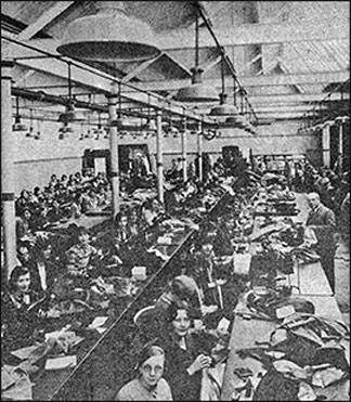 Photograph showing the workrooms in Mill Road Wellingborough