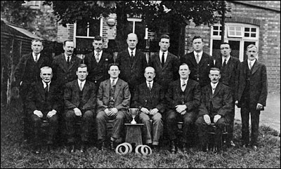 Photograph of the Quoits Team taken in the mid 1920s.