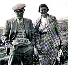 Mr. & Mrs Dickens post-war owners of the shop in Cranford Road.