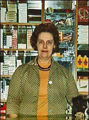 June Smith at Smith's paper shop in 1963