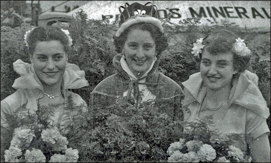 Queen June O'Neil with Lucy Whitelock and Frances Muir