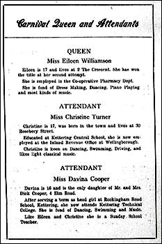 Programme extract from 1959