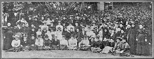 Burton Latimer Mothers' Meeting Outing at Franklin's Gardens, Northanpton, in about 1900