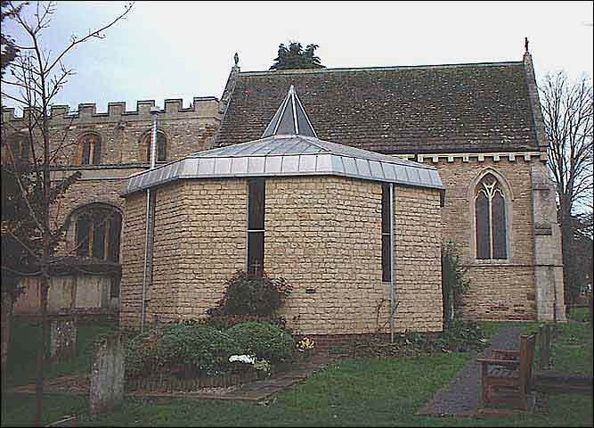 View of the Chapter House and plot for cremated remains