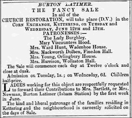 Fancy Sale advertisement 1866