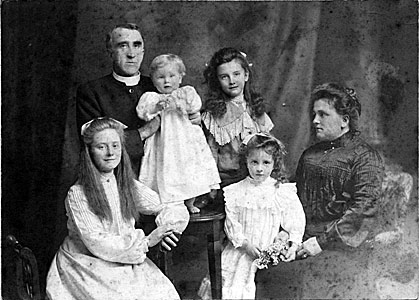 Rev Harold Priestland with family