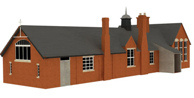 St Mary's Mission Room, Burton Latimer - detailed render with texturing