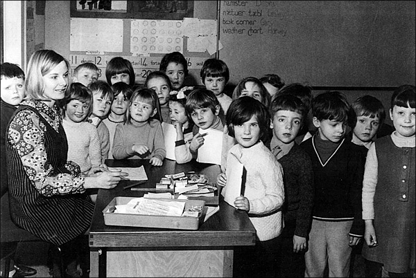 Meadowside Infants with Mrs Fenton in about 1971