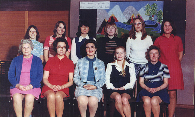 Burton Latimer Meadowside Infants School Staff in 1974