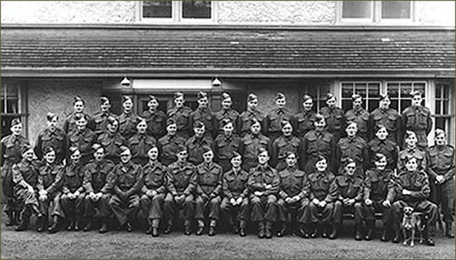 Photograph of the Burton Latimer Home Guard during the II World War.  Mr Keith Coles is sixth from the left on the front row