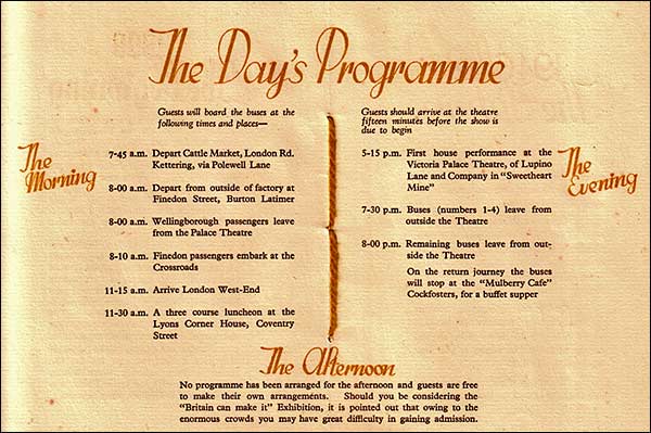 Programme of events for the 50th Anniversary 