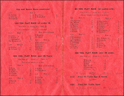 Sports Programme 1911