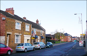 The view of the former High Causeway in 2007.  A few properties at the southern end still remain.