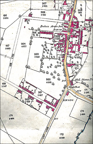 Part of an 1886 OS map