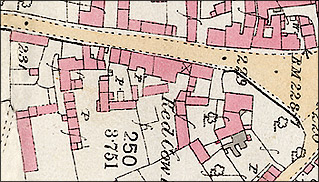 Nichols Yard on the Ordnance Survey map of 1886