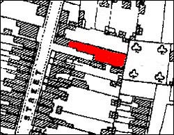 The Alexandra Street factory marked in red.