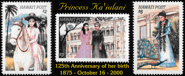 Commemorative Stamps to Princess Victoria Kaiulani