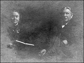 This photograph taken about 1910, now unfortunately somewhat faded, shows Mary and James Talbutt together.