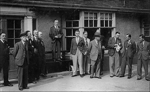 Photograph showing Mr Oliver Tailby opening the Council Offices in 1942