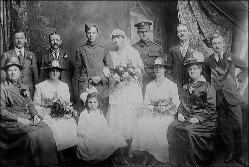 Photograph of wedding of John Holley to Florence Rogers