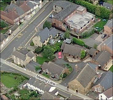 Aerial view of Thatchers Garden