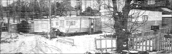 Caravan Site behind the former Thatcher's pub - view in January 1980