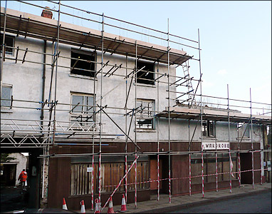 The demolition of the former Red Cow in January 2009