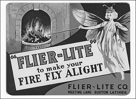 "Flier-Lite" fire lighters were made by a subsidiary enterprise of She Drinks in the 1950's