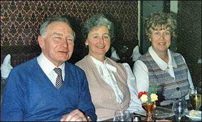 Phil Quincet, Heather Smith & Mary Lyon at Phil's retirement party in 1984