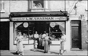 Len Sharman's butcher's shop 1960s