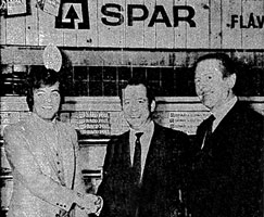 DJ Tony Blackburn opening the Spar Supermarket in 1970.