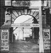 Cinema Archway Entrancewith posters in the 1920s
