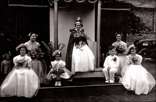 The crowning of Frances Muir in 1955
