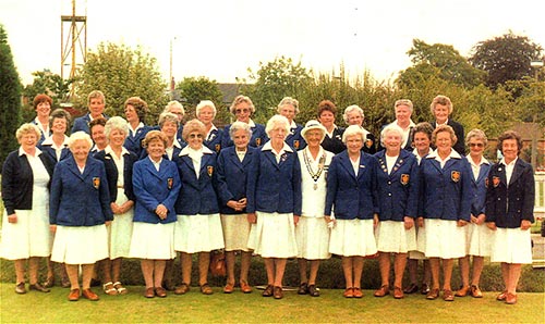 Ladies Section - 1986 with club member, Miss Margaret Atkinson (County Ladies President) in the centre