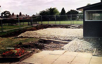 Laying foundations of new Clubhouse - September 2005