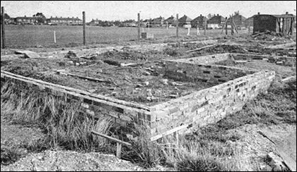 1978 - and the foundations are laid for the new sports pavilion in Polwell Lane