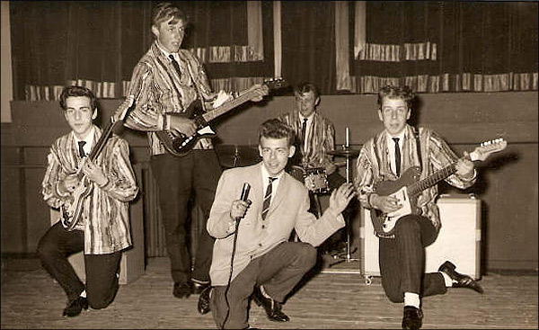 Local rock group The Night Hawks - seen in 1960 at The Palace Cinema, Burton Latimer