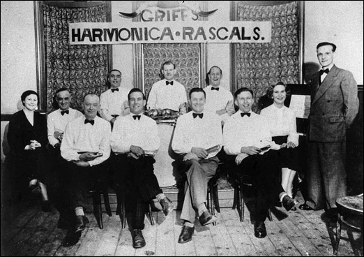 Griff's Harmonica Rascals - a portrait photo taken in The Conservative Club in Church Street 