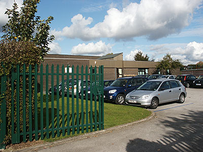 Photograph showing entrance to Meadowside School