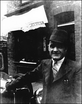 Frank Smith, outside Benford's barber's shop