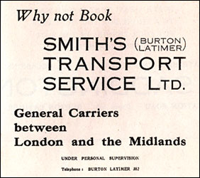 A 1959 advert for Smith's Transport